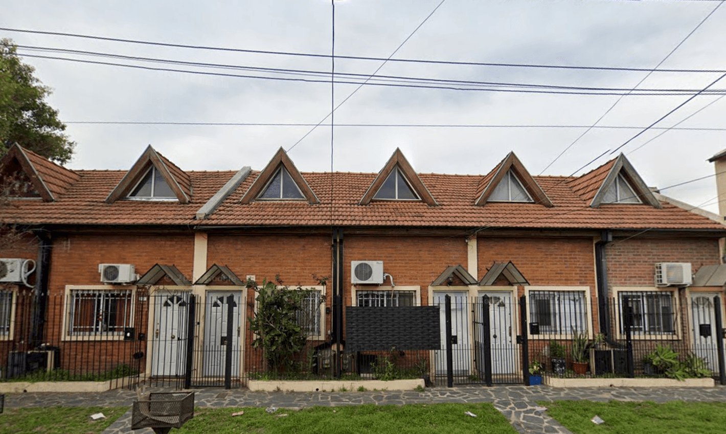 Wide view of the duplex exterior